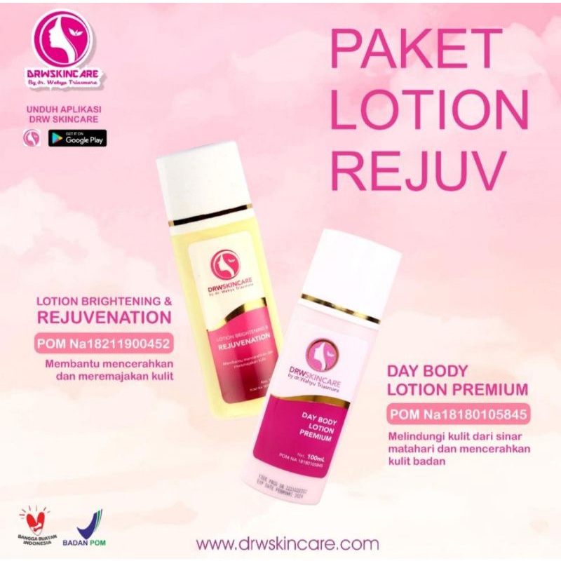 DRW Skincare Paket Hb Pemutih Siang &amp; malam Brightening Rejuvenation &amp; Yellow+Licorice By dr. Wahyu Triasmara