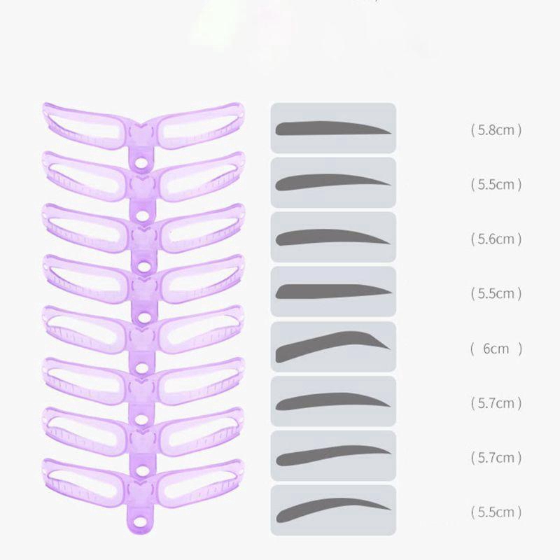 8in1 Cetakan / Stensil Pembentuk Alis Reusable