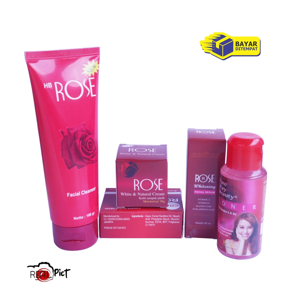 Paket Super Komplit Paket Cream Rose 5 in 1 ( HARGA UNTUK SATU SET/PAKET SEMUA) sesuai gambar