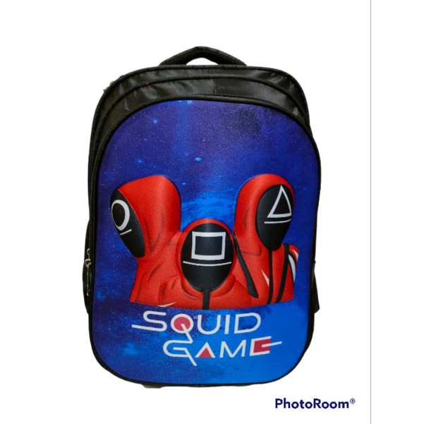 [Import original] Tas sekolah SQUID GAMES SD 3D timbul