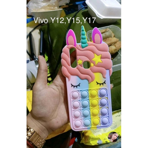 Casing POP IT VIVO Y12 Y15 Y17 SoftCase POP IT 3D Unicorn Kuda Poni