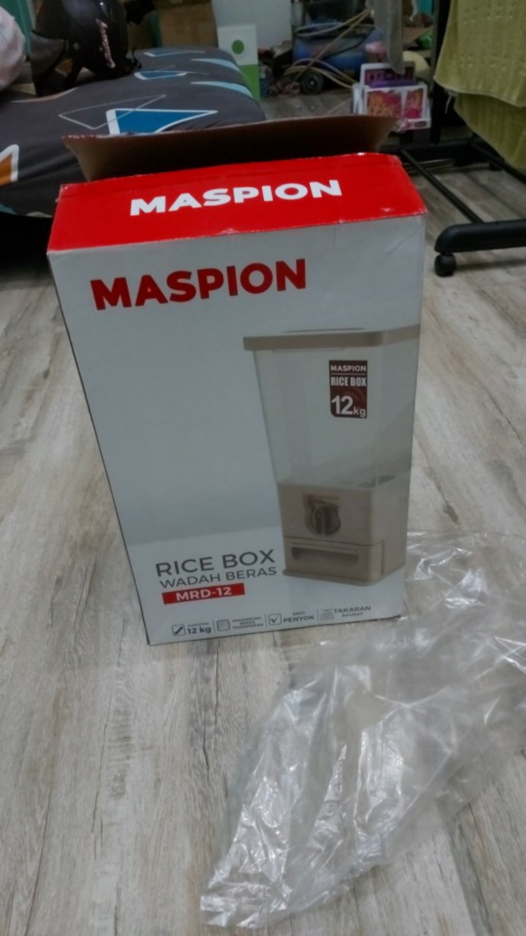 Rice Box Maspion 12kg Wadah Beras Tempat Beras