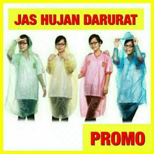 Jas Hujan Plastik Disposable emergancy Raincoat