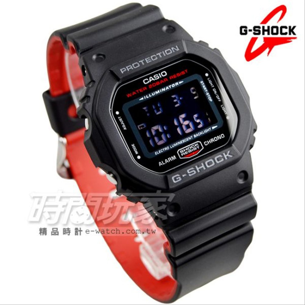 NEW !!! JAM TANGAN PRIA GSHOCK CASIO DW 5600 2WARNA TIMBAL BALIK HITAM MERAH BEST SELLER ANTI AIR