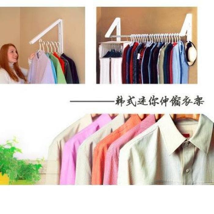 Gantungan Baju Lipat Hidden Clothes Hanger Gantungan Baju Dinding Lipa