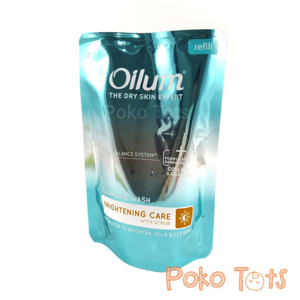 Oilum Body Wash Brightening Care Scrub Pouch 175ml Sabun Mandi Cair Mencerahkan Refill