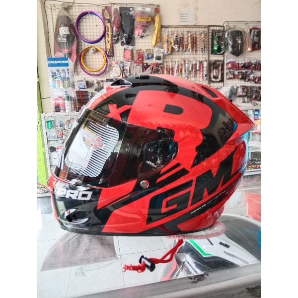 HELM GM RACE PRO MOTIF BLACK/RED/FULL FACE