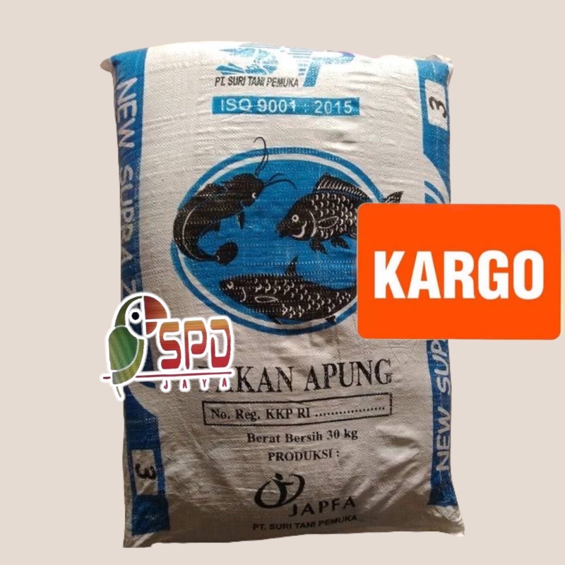 (KARGO) pelet ikan lele nila gurame dll 1 karung 30kg - pelet ikan Supra ZT 30kg