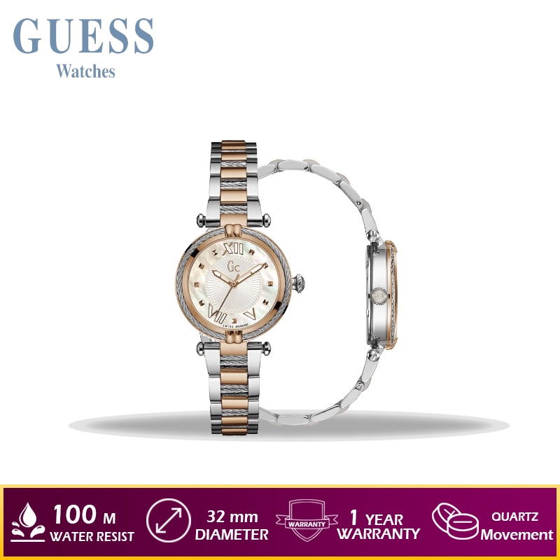 Jam Tangan Wanita GUESS GC Y18002L1 Stainless Steel Original