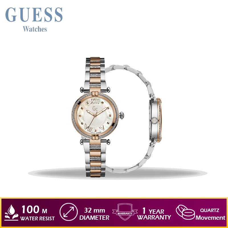 Jam Tangan Wanita GUESS GC Y18002L1 Stainless Steel Original