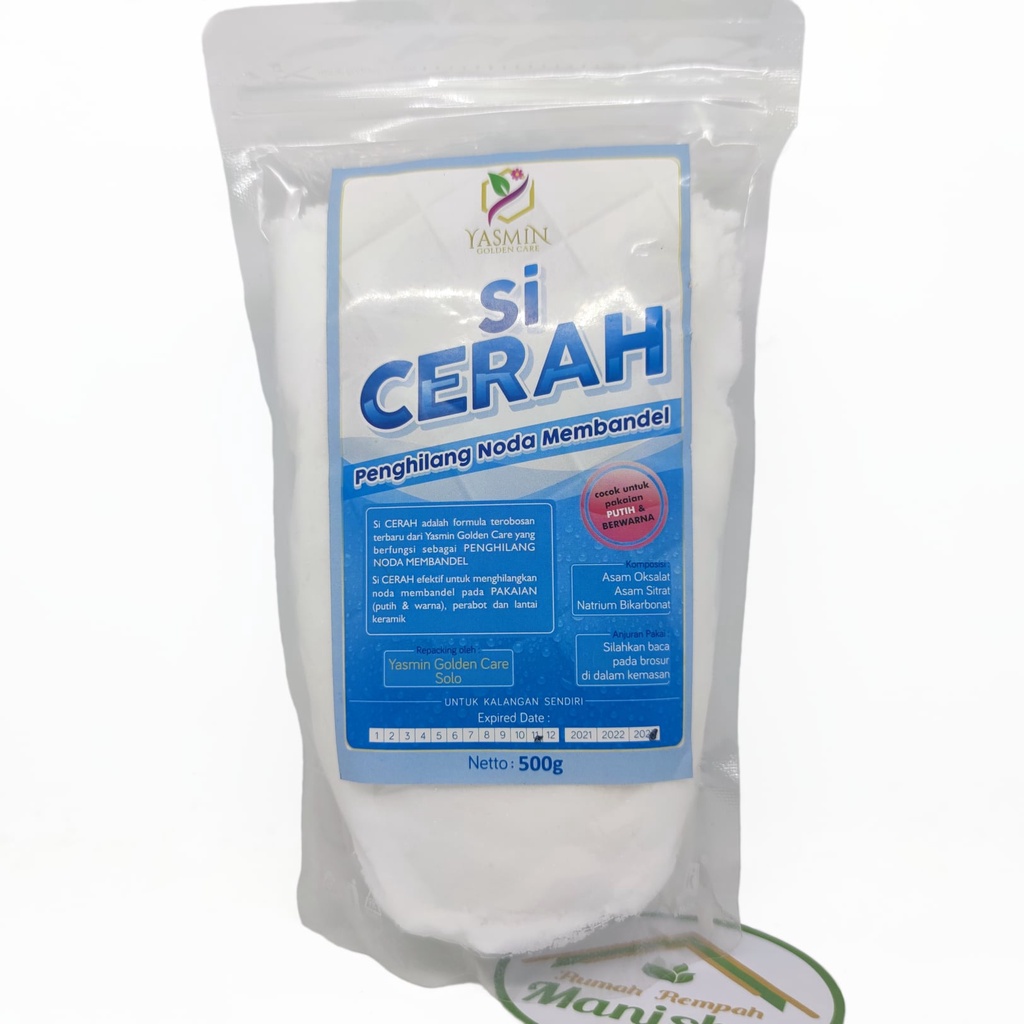 SI CERAH Yasmin Serbuk Penghilang Noda Membandel 500gr / Penghilang Noda Pakaian / Pembersih Perabot / Pembersih Lantai Keramik