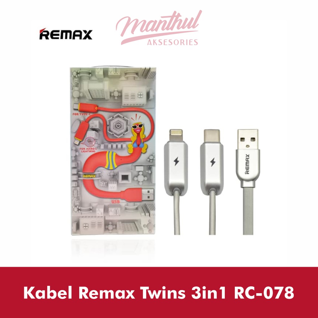 Kabel Remax Twins 3in1 RC-078