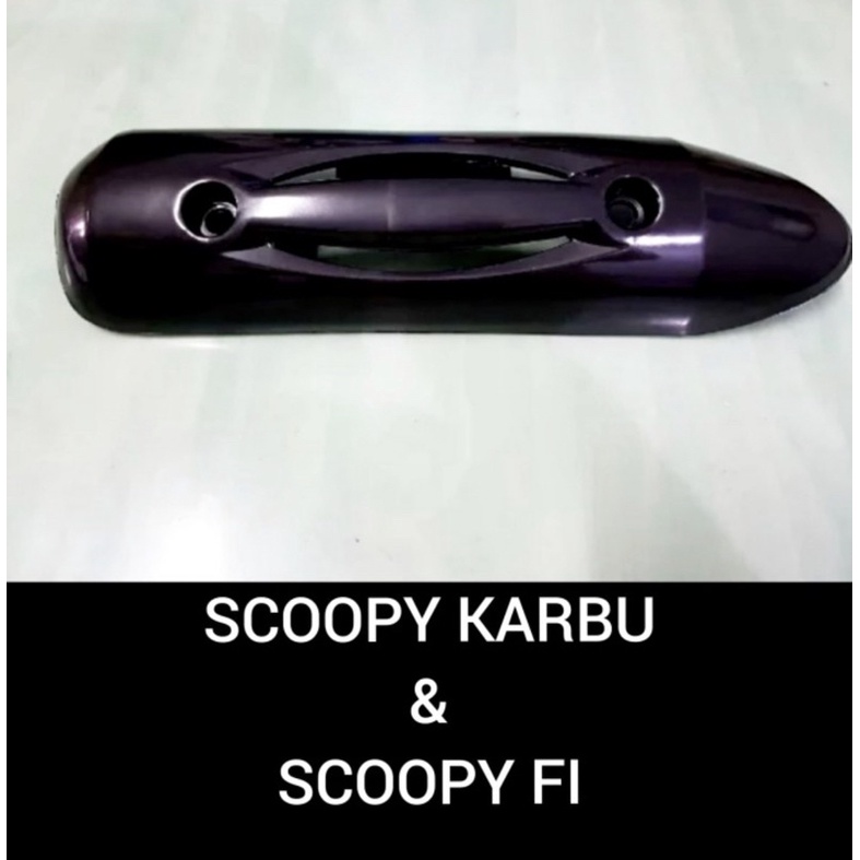 COVER TAMENG KNALPOT HONDA SCOOPY FI / KARBU HITAM GOOD QUALITY