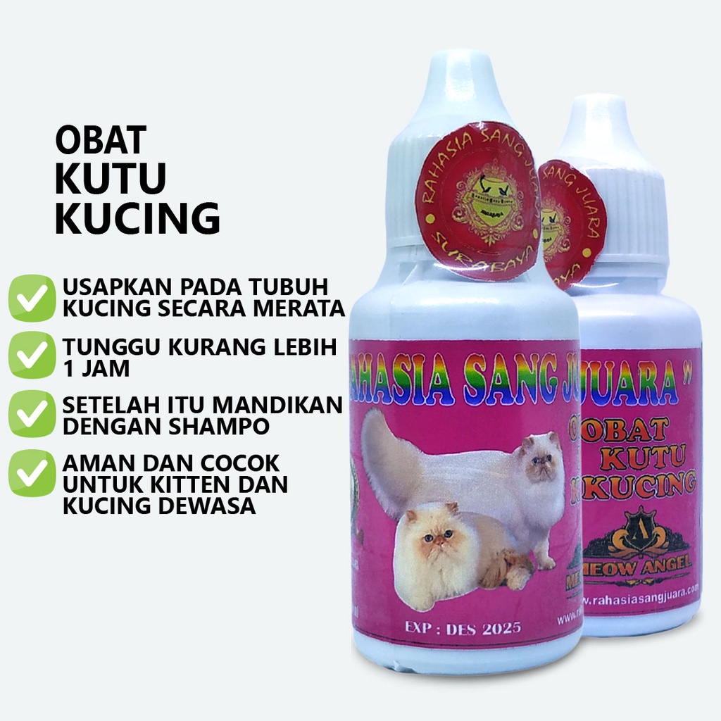 OBAT KUTU KUCING AMPUH MEMBASMI KUTU HINGGA TUNTAS BISA UNTUK KITTEN DAN DEWASA