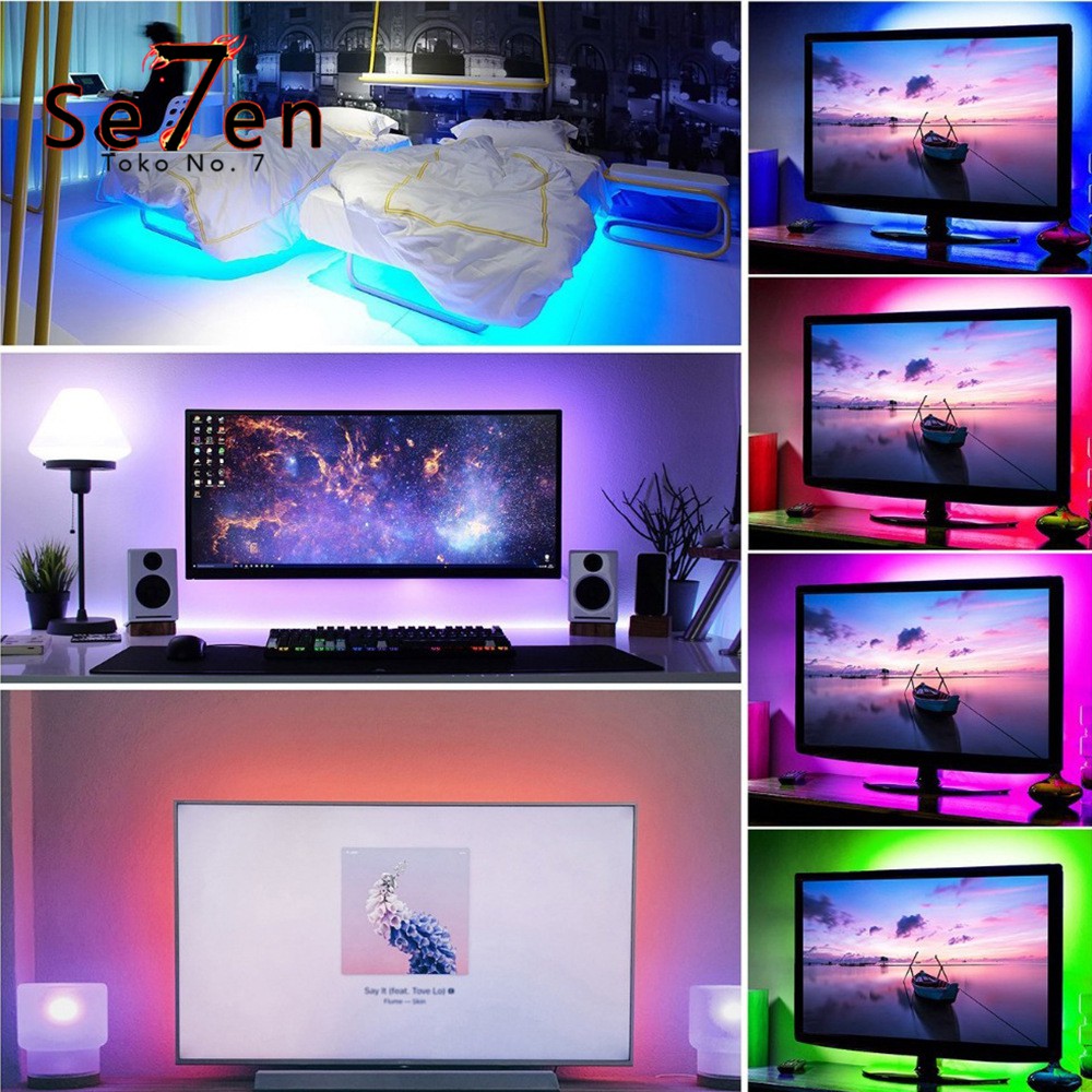 Led Strip 5M Remote RGB Warna Warni Kelap Kelip