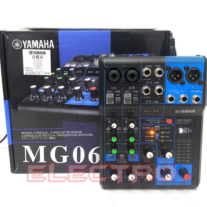 MIXER AUDIO YAMAHA MG06X 6CHANNEL ELECTRO