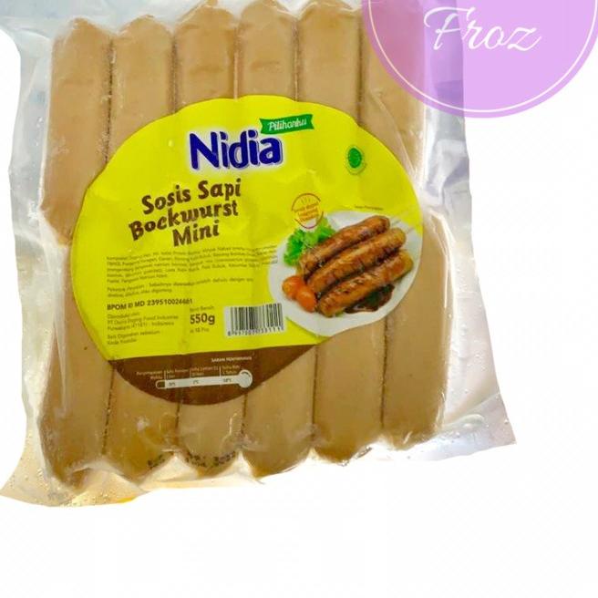 

Diskon!! (nca-597) NIDIA SOSIS SAPI BOCKWURST MINI 550 GR