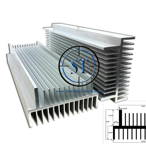 Heatsink Special Yiroshi 40 CM for LED Peltir Audio Mesin Pendingin Coller Heat Sink HS Box Power Ampli 40cm Tebal