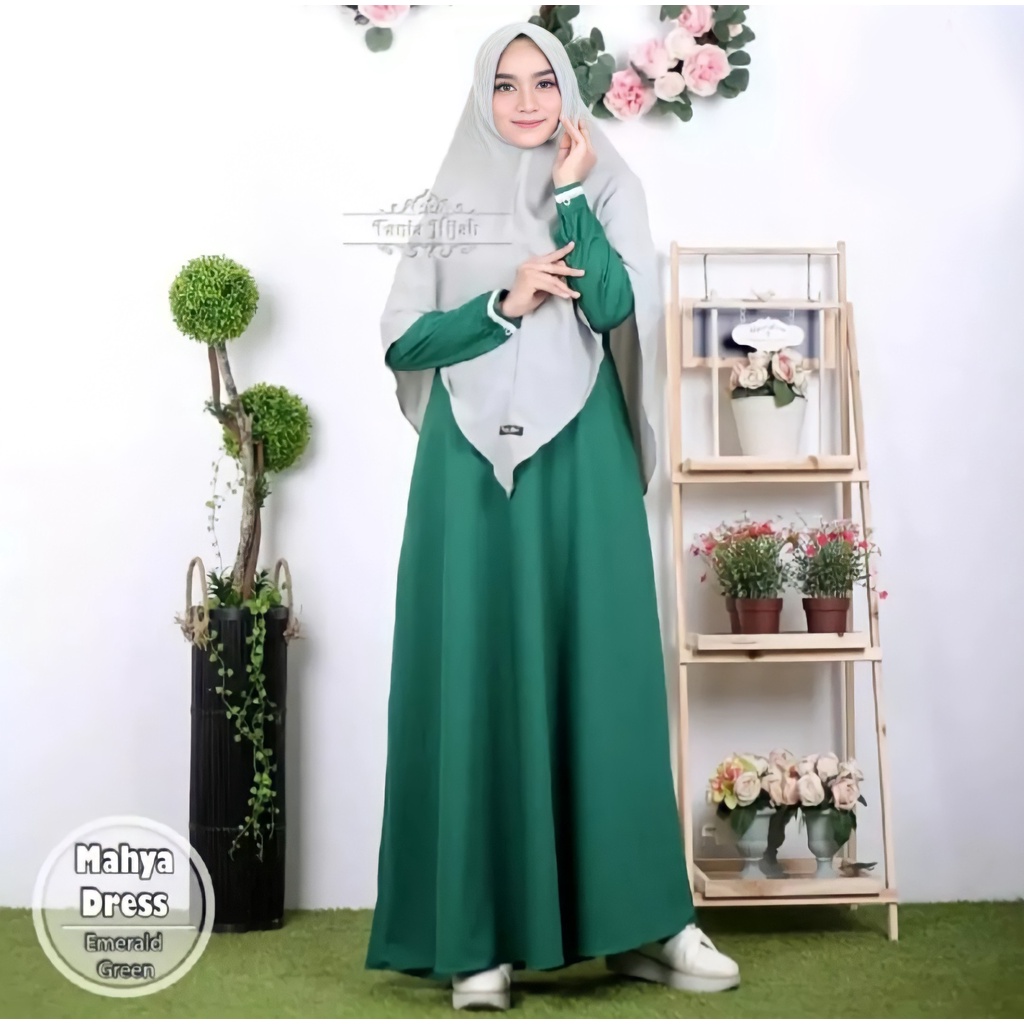 Gamis Polos Maxi Toyobo Jumbo Premium Model Kekinian Muslimah Murah