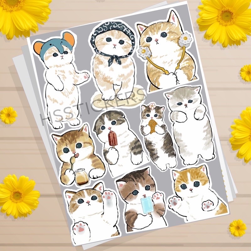 

Stiker motif Kucing Lucu (Sudah Cutting) / Cute Cat sticker / Cat lover sticker