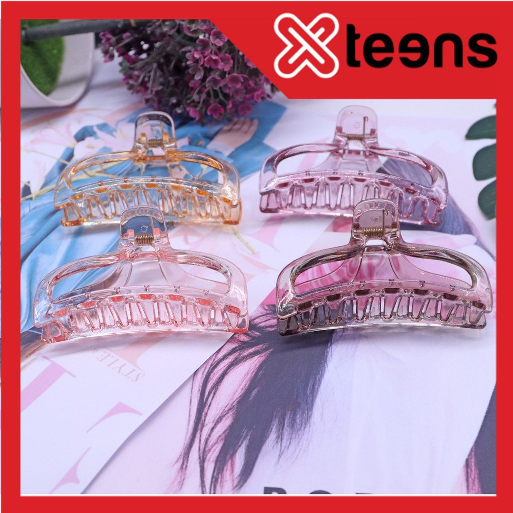 PROMO TERMURAH Jepitan Jepit Rambut JEDAI Rambut Tebal Kencang Bahan Akrilik Transparan Korea