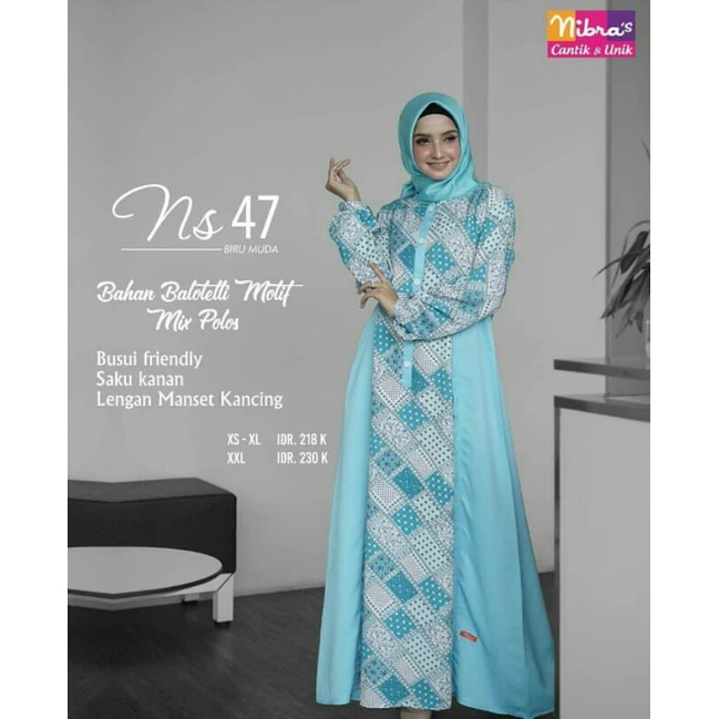 DISKON BESAR | GAMIS NIBRAS NS 47 MURAH