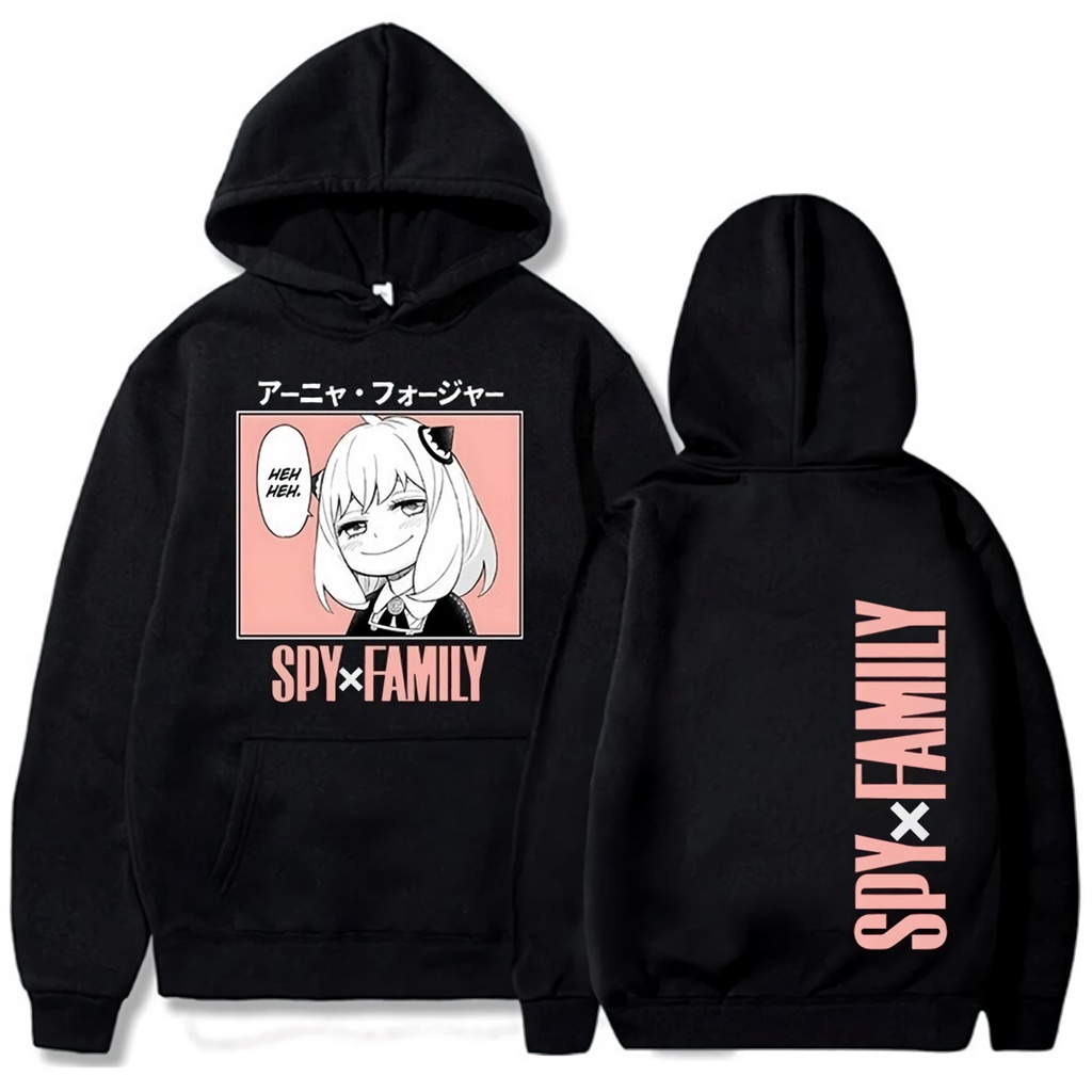 Hoodie Anya Smirk Kanji Anime Manga Spy X Family