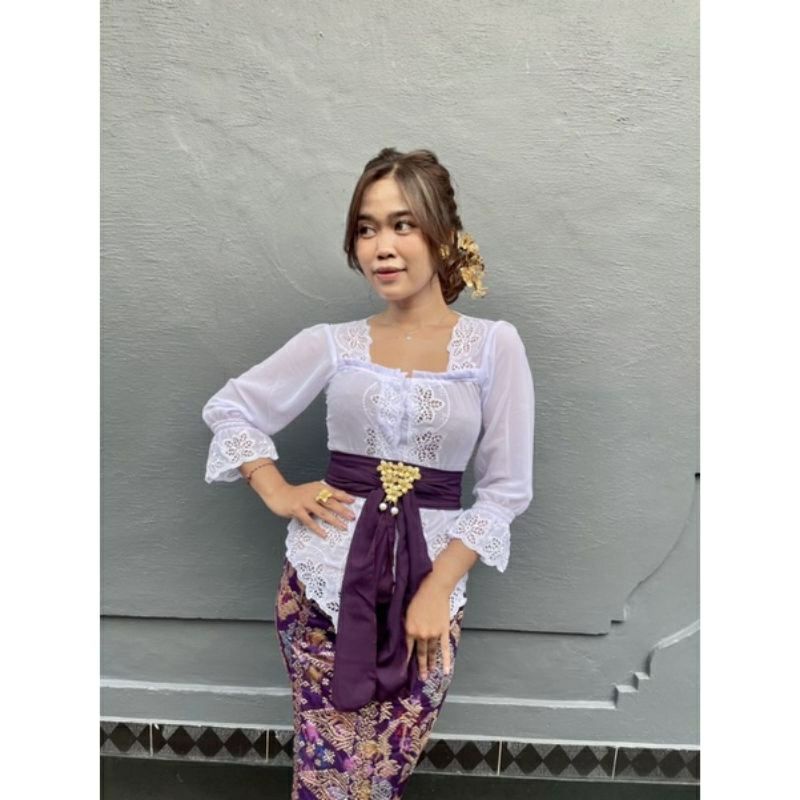 kebaya bordir sabrina kerut