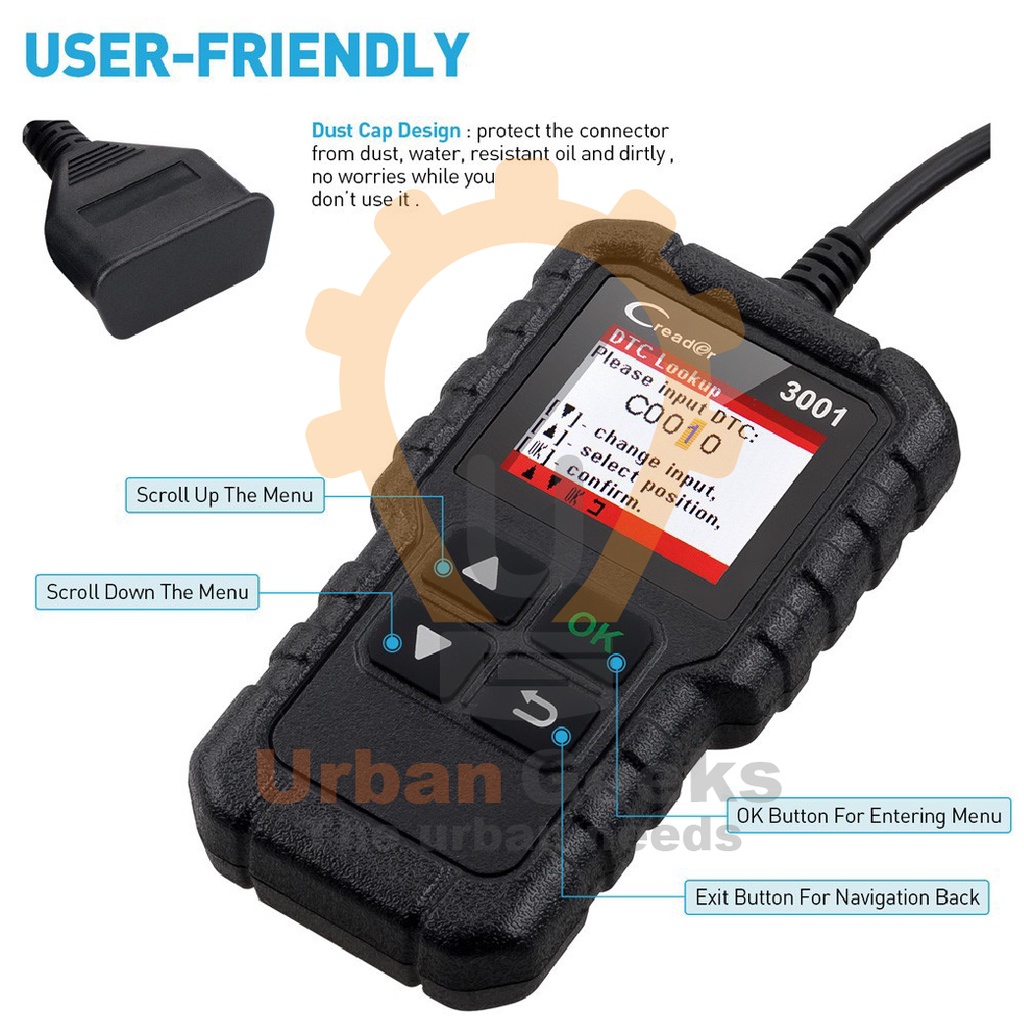 LAUNCH Creader 3001 Full OBD2 OBDII Code Reader Scan Tools Diagnostic