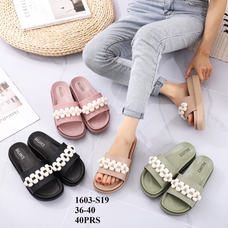 SANDAL SLOP BUNGA SANDAL JELLY BALANCE IMPORT 1603-s19