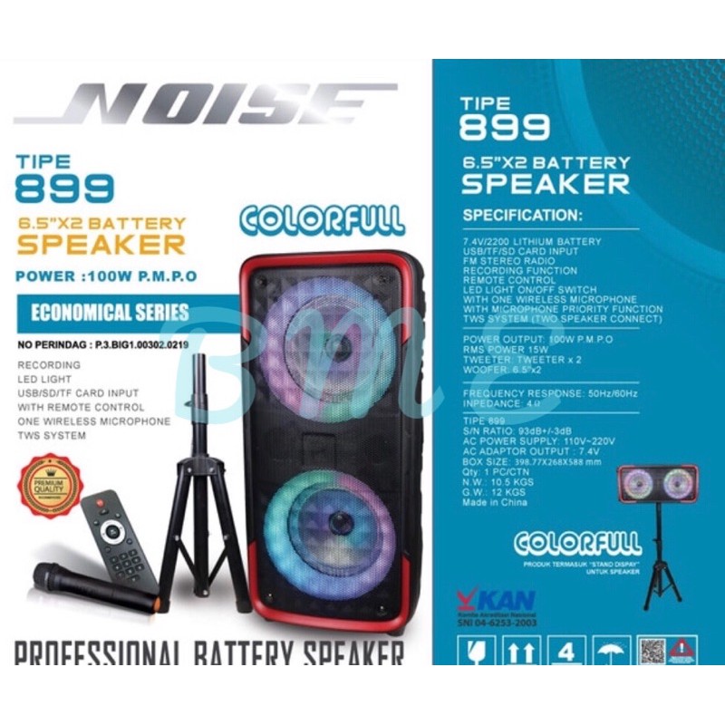 Speaker bluetooth Noise 899 Colorfull