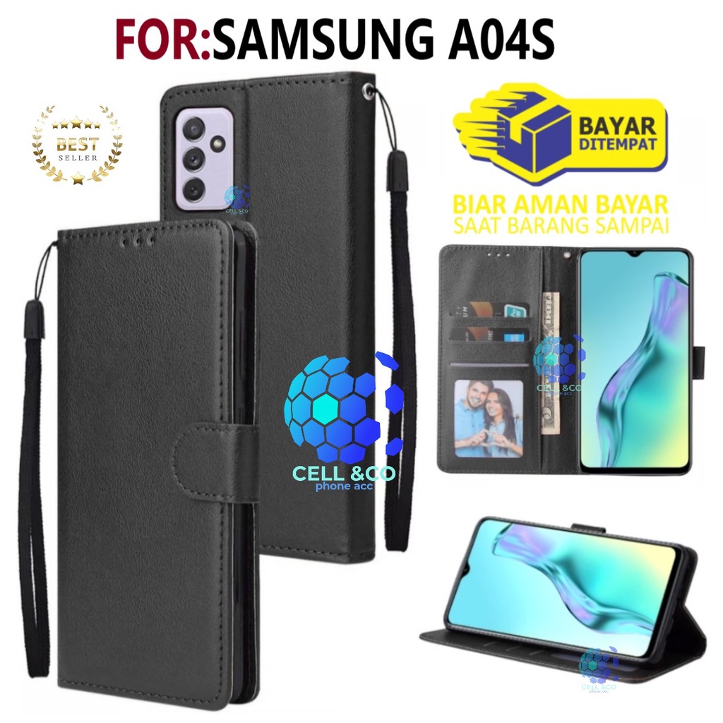 Flip cover SAMSUNG A04S Flip case buka tutup kesing hp casing hp flip case leather wallet