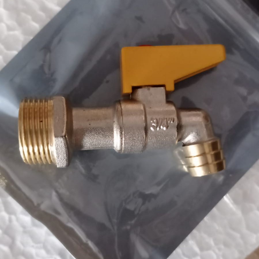 Keran Cebol 3/4 &quot; Inch Kuningan Air Tembok