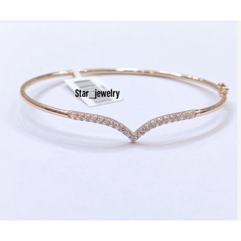 GELANG EMAS ROSE GOLD AUREL ZIRCON 750 bisa (SPAYLATER)