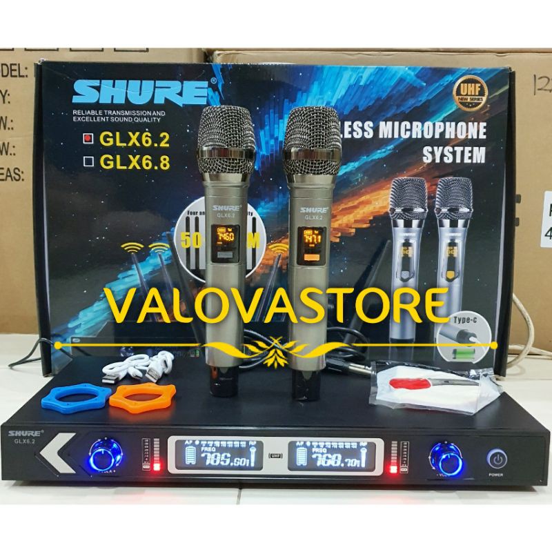 Mic Wireless Shure GLX6.2 / GLX 6.2 / GLX62 MULTI CHANNEL BISA CHARGER