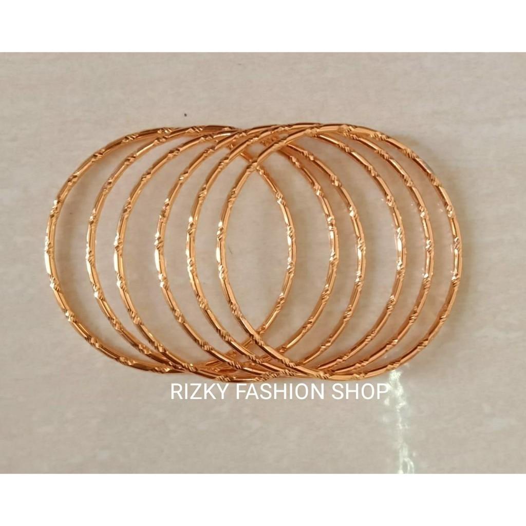 Gelang Keroncong Wanita Gold isi 7pcs BISA COD