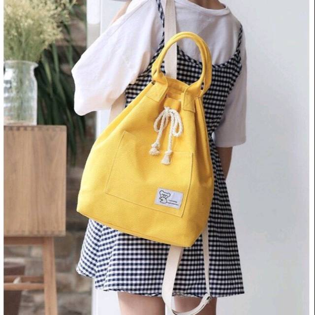 Tas kanvas ransel serut korea