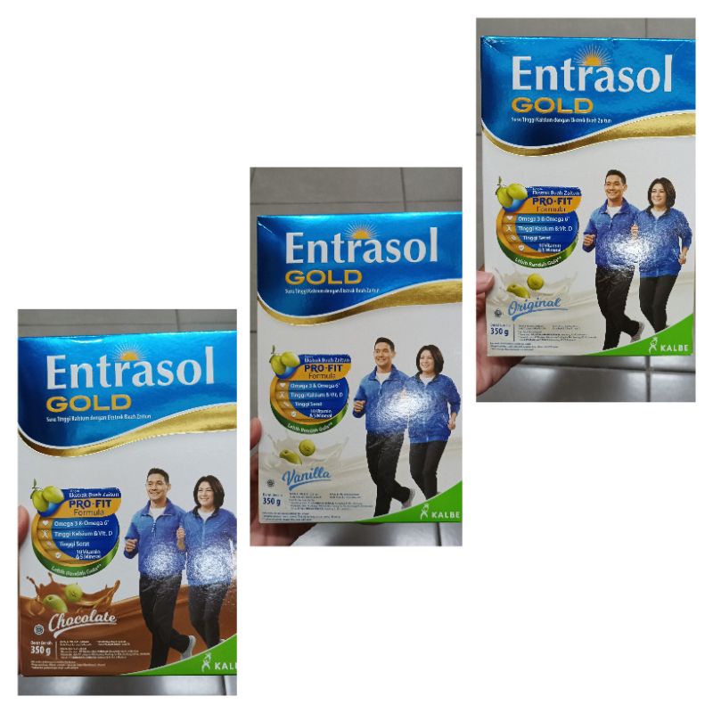 

ENTRASOL GOLD VANILA Coklat Original - 350 GR - Susu Tinggi Kalsium untuk Lansia