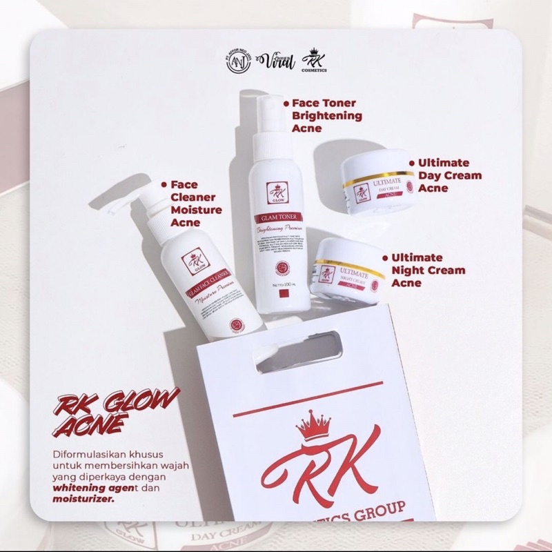 RK Glow Premium Acne Series (Agen Resmi ber-ID) Skincare Wajah | Kosmetik viral | RK Cosmetics