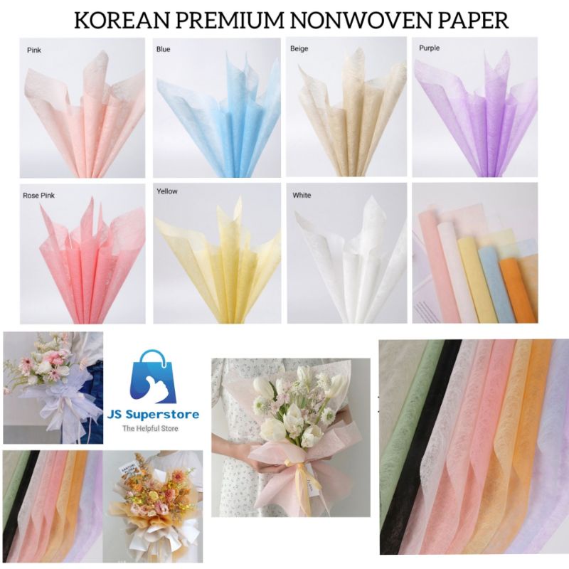 

[20 LEMBAR] Kertas Tissue Murah Flower Wrapping Paper Korean Premium Nonwoven Paper Kertas Bunga