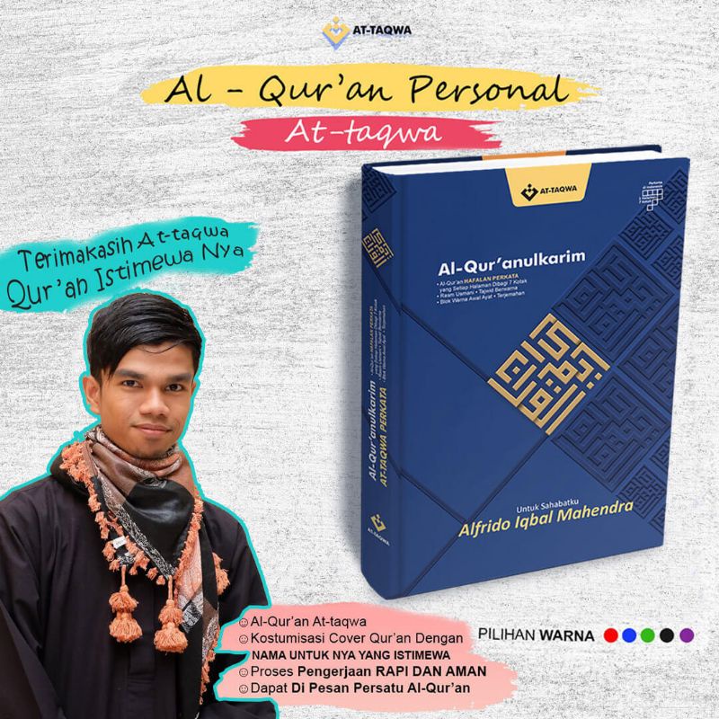 AlQuran A4 ATTAQWA  NEW Custom Nama Terjemah Perkata