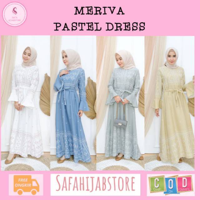 (BISA COD) MERIVA PASTEL DRESS