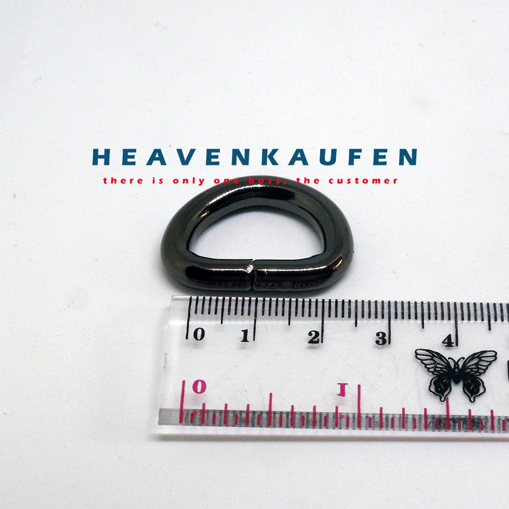 Ring D 2 cm Black Nikel Tebal 4,5 mm Premium Quality