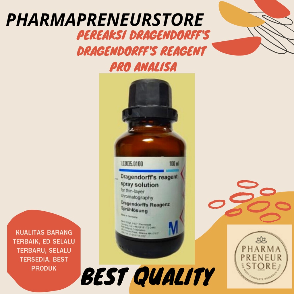 Pereaksi Dragendroff - Dragendorff ' s Reagent 5ml dan 10mL Best Quality