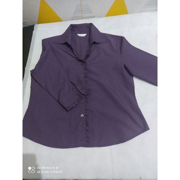 BajuKemejaWanitaPrelovedPremiumModrenTermurahTerlaris