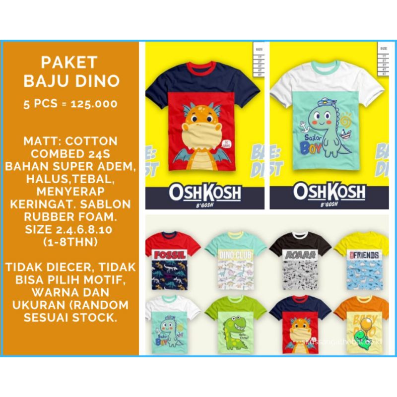 kaos oshkosh anak laki laki