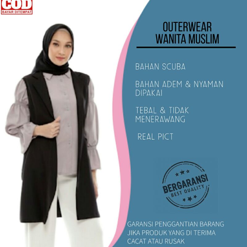 Baju Atasan Tunik Wanita Terbaru 2020 2021 Kekinian Original Murah Tunik Korea Muslimah Hitam dan Pu