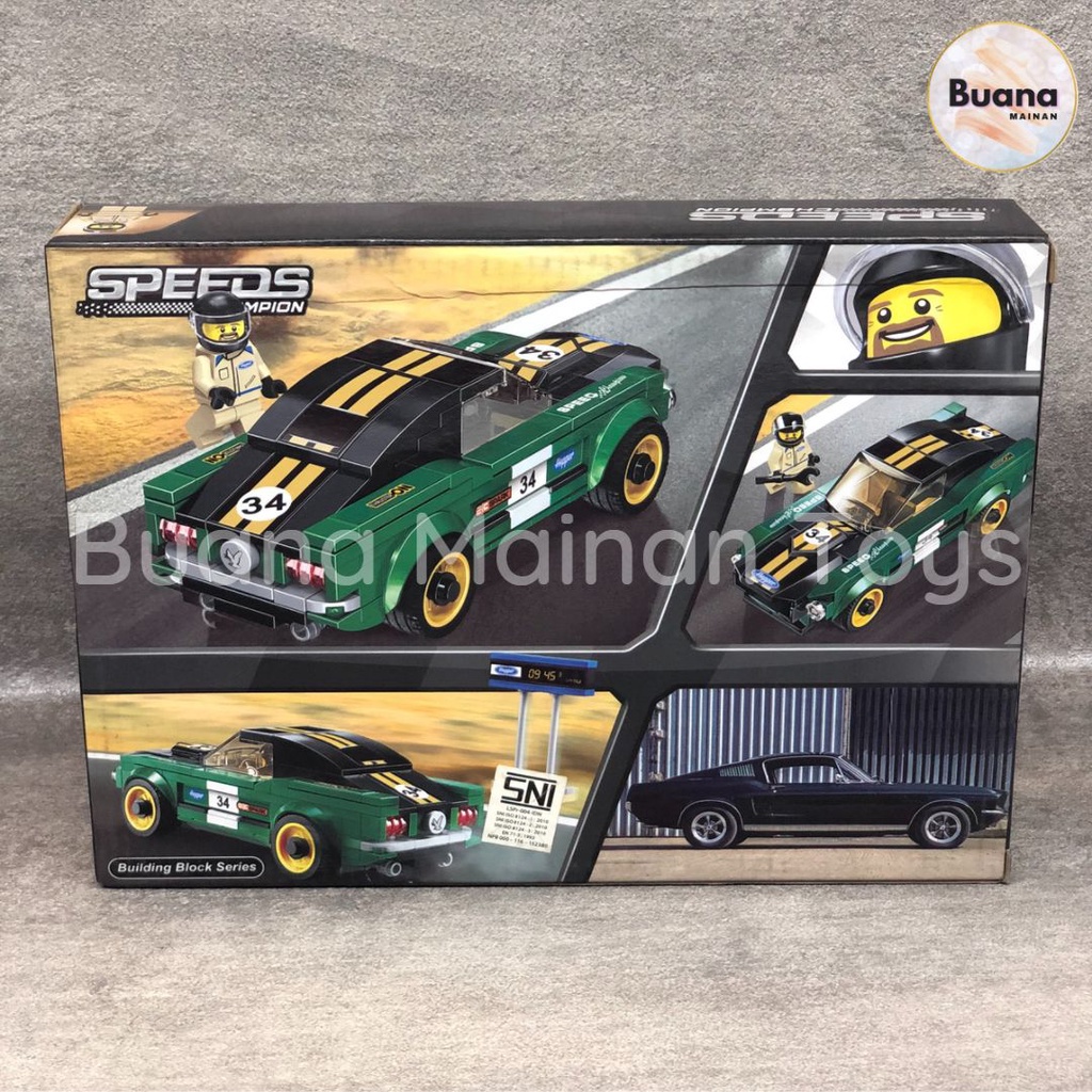 BRICKS BELA SPEED CHAMPION FORD MUSTANG 10944 BRICK CAR MODEL BLOCK