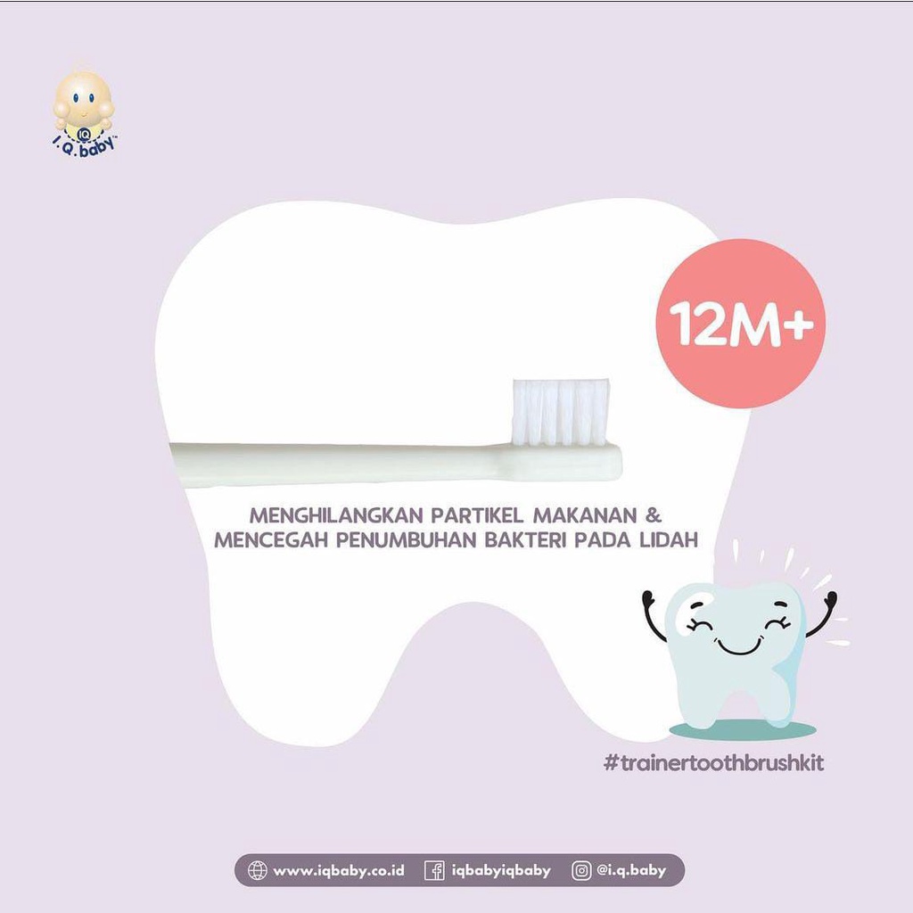 PERA137 IQ BABY TRAINER TOOTHBRUSH KIT 3IN1 SIKAT GIGI LIDAH DAN GUSI BAYI SIKAT TERAPI WICARA SPEECH DELAY