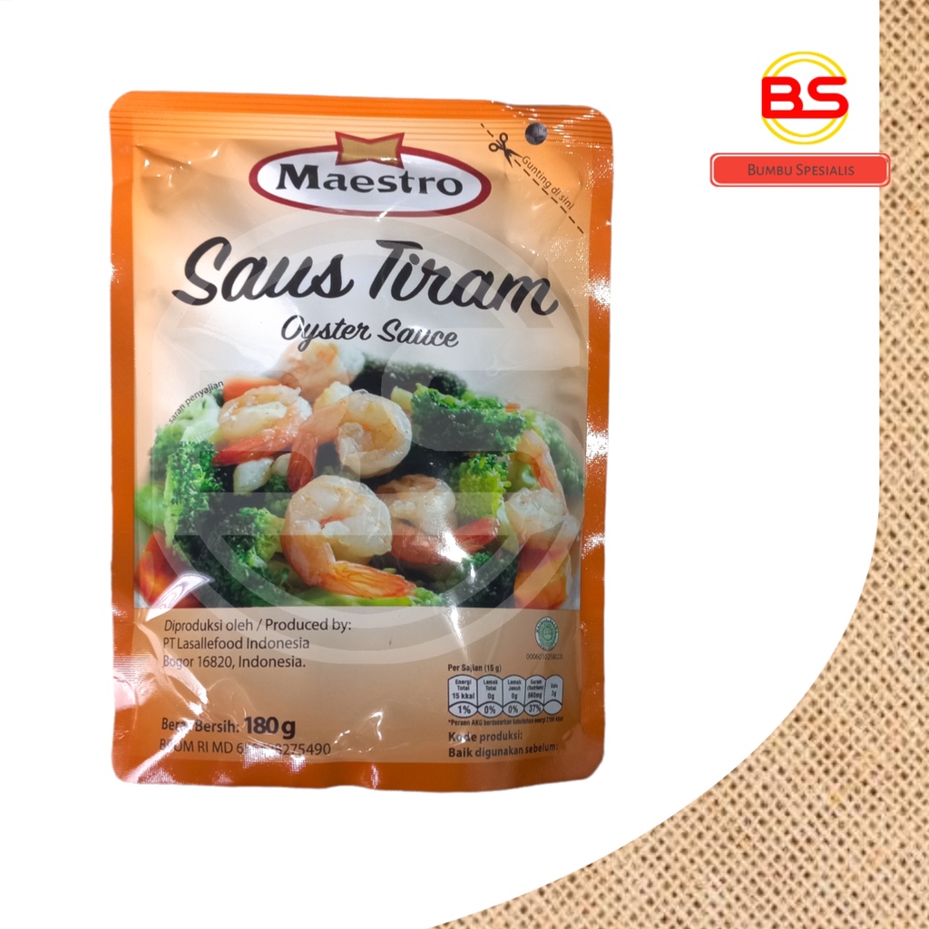 Maestro Oyster Sauce Sachet / Saus Tiram Saset 180 gr